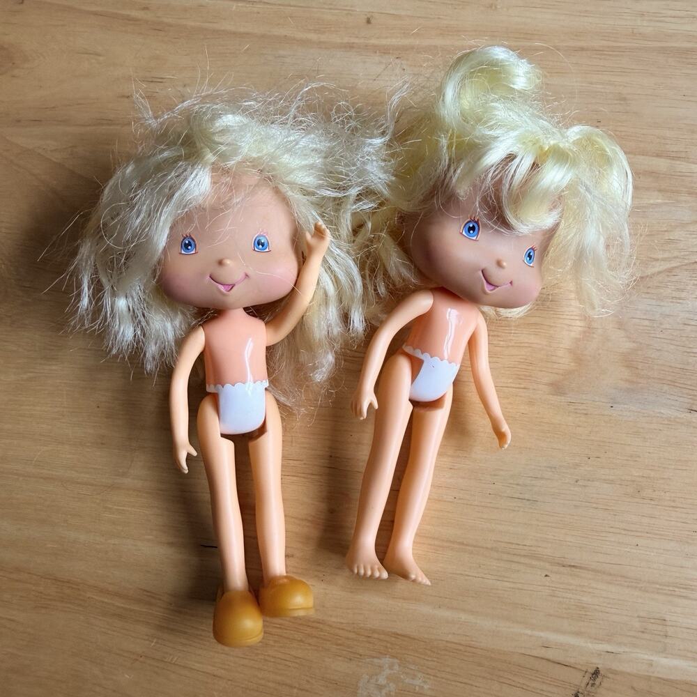 Vintage 2002 Bandai Strawberry Shortcake Lemon Meringue Dolls Lot 2 TCFC